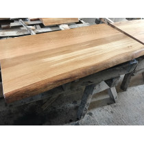 Leimholzplatte, Waschtischplatte, Tischplatte, Eiche, Baumkante 60x50x4,5 cm 